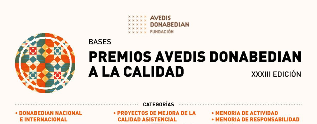 XXXIII Edición de los PREMIOS AVEDIS DONABEDIAN A LA CALIDAD