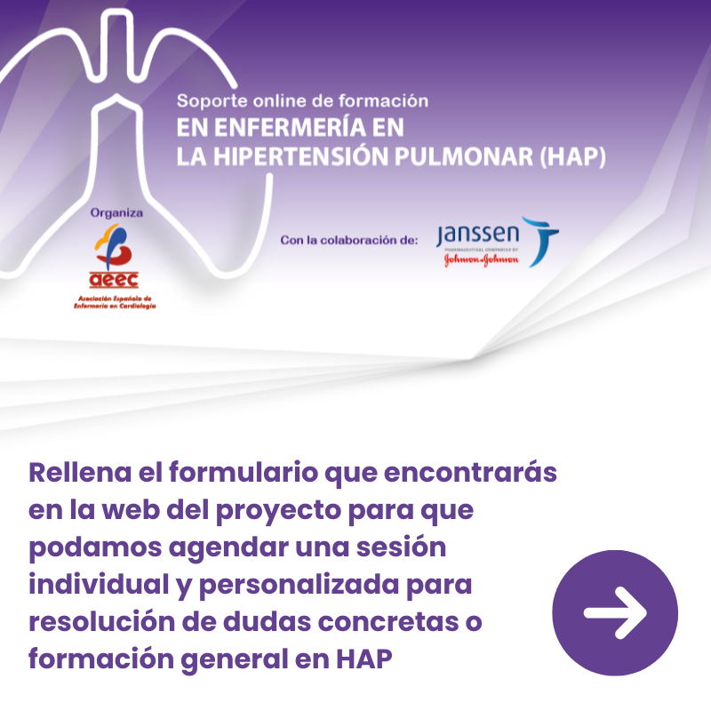 Soporte online de Formación en Enfermería en la Hipertensión Pulmonar (HAP)